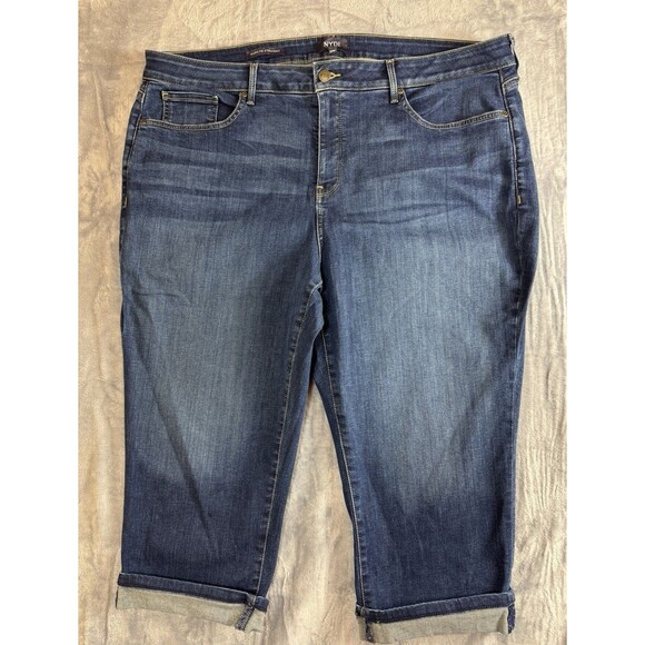 NYDJ Denim - NYDJ Not Your Daughter Jeans Womens Size 20 Marilyn Straight Cropped Cuffed NWT